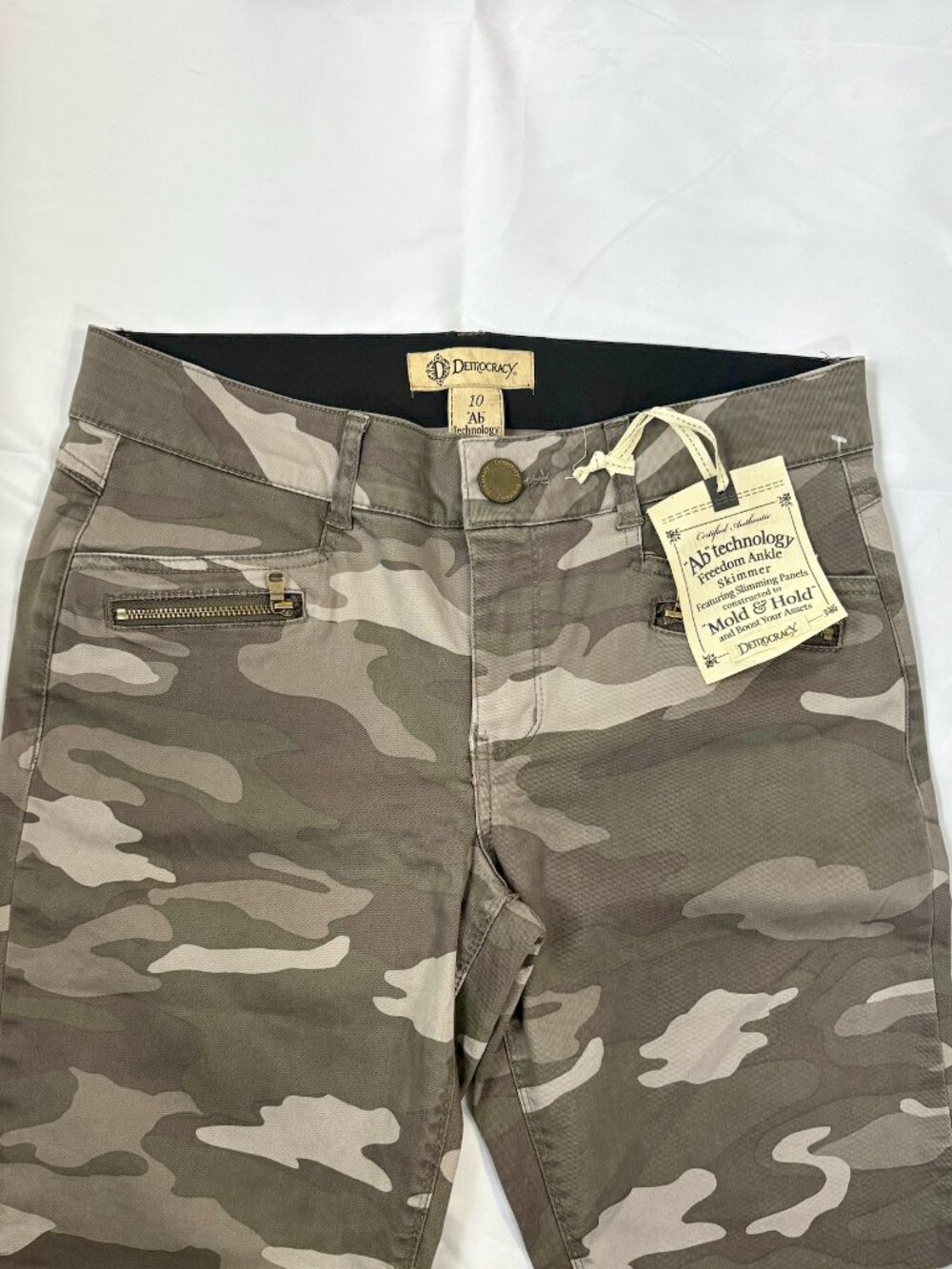 NWT Democracy Camo Stretch Skinny Jeans | Ab Technology Size 10 - Picture 3 of 7